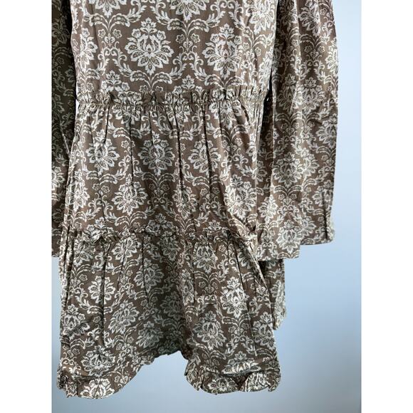 Hyacinth House Tuckernuck Moss Printed Russell Ruffle Collar Mini Dress - Picture 7 of 11